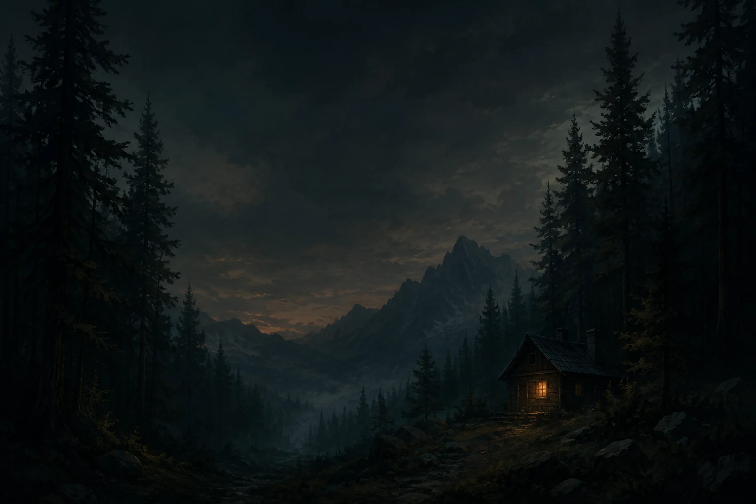 Concept artwork for A Few Notes from the Cabin
